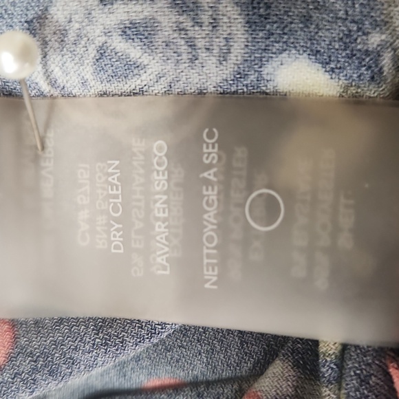 Tommy Hilfiger Navy Blue Floral Print Sheath Dress - Size 14 - Picture 10 of 10